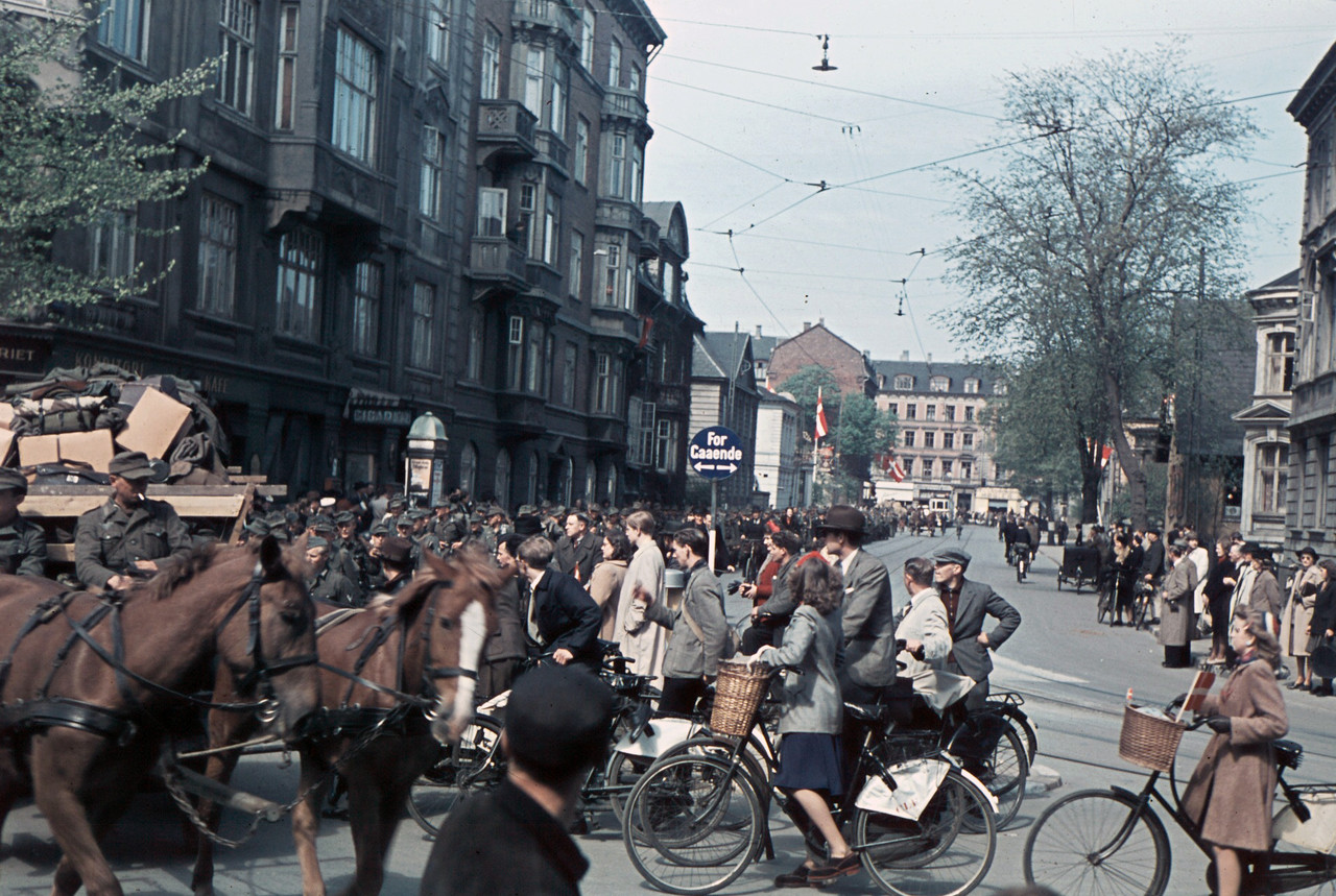 Tyske tropper på vej hjem efter befrielsen