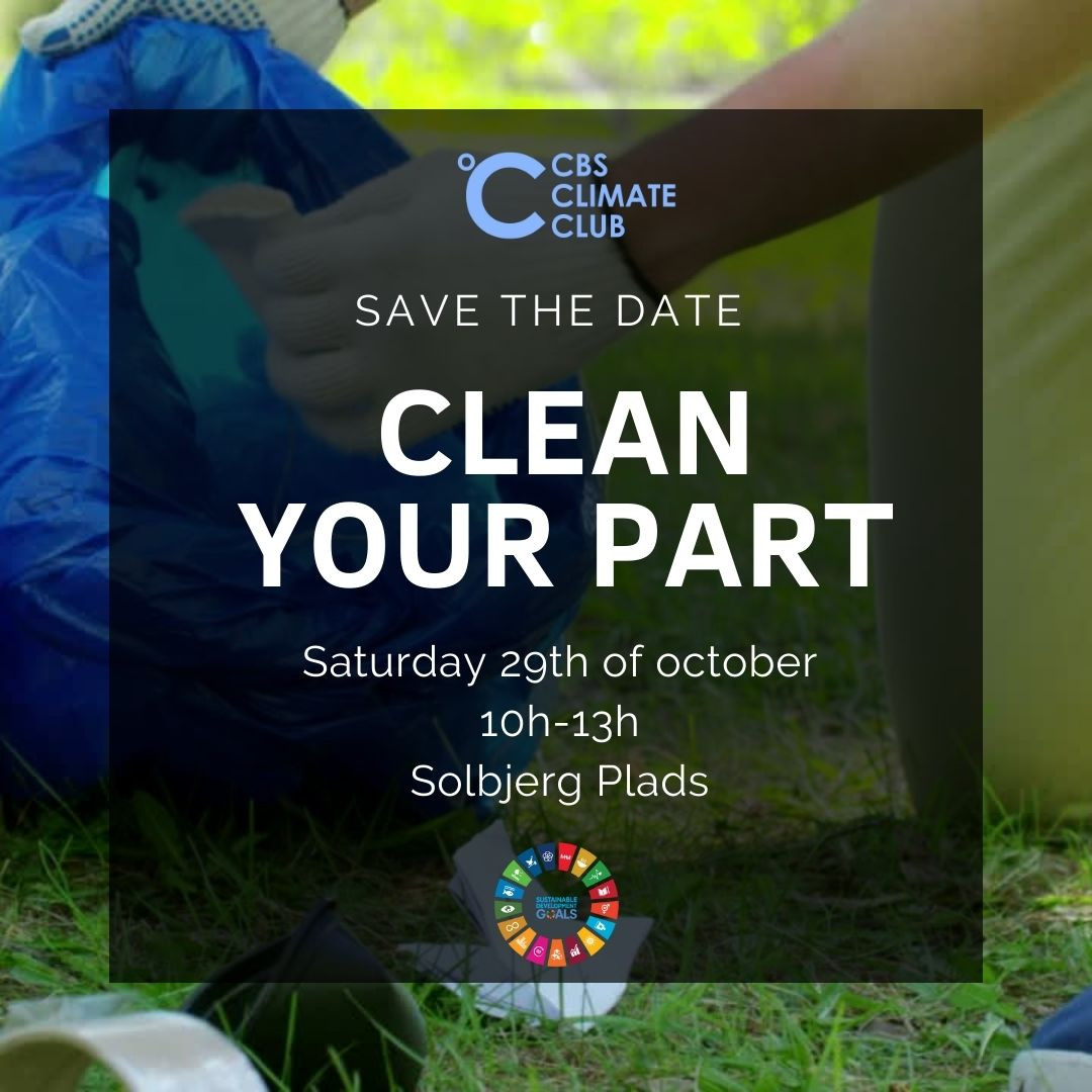 Fjern dit affald"! Det er budskabet fra CBS Climate Club, der inviterer til skraldeindsamling på Frederiksberg 29. oktober