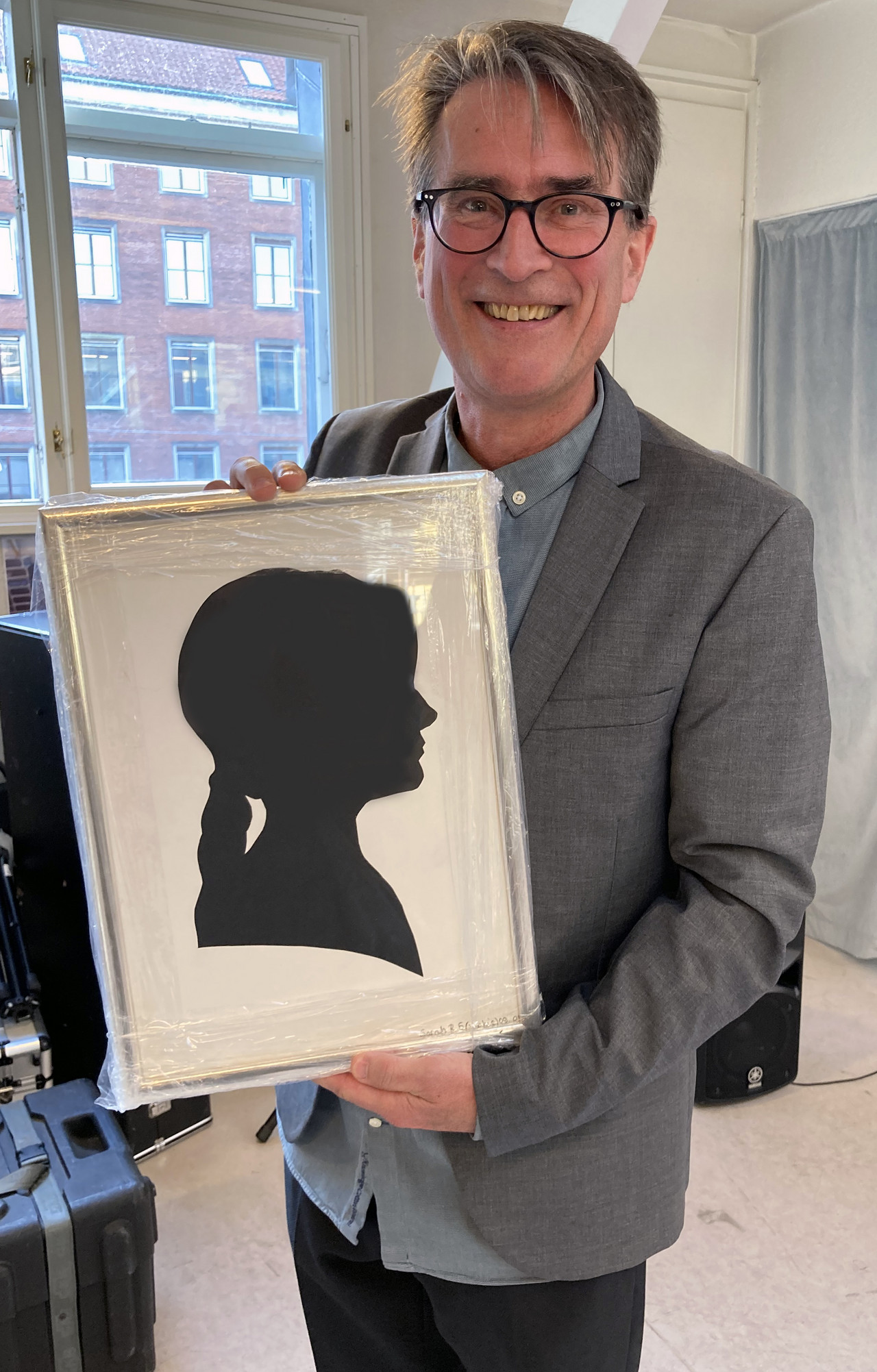 Ole Thøger Nielsen med silhuet af sin datter